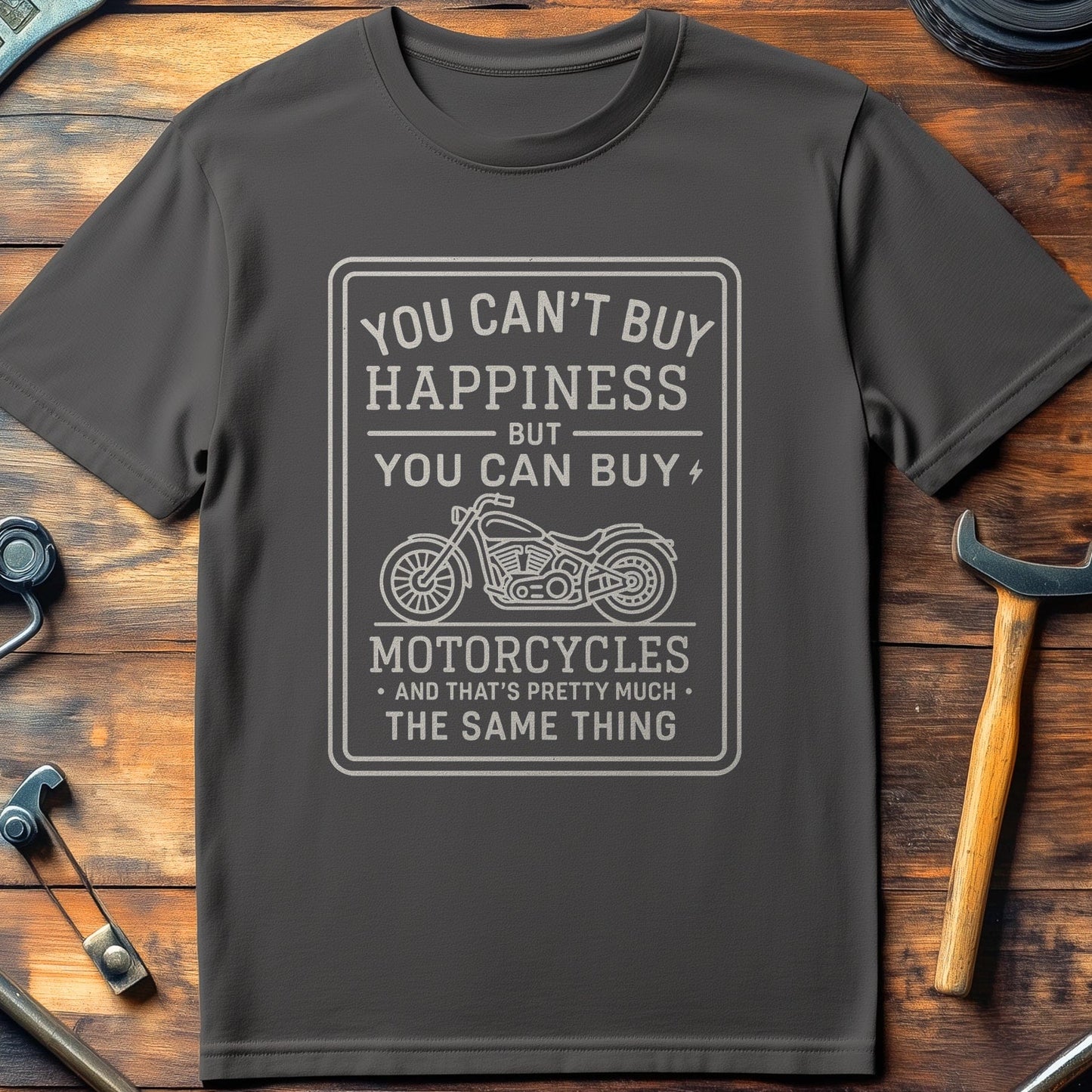 cant buy happiness 53 motorcycle T Shirt