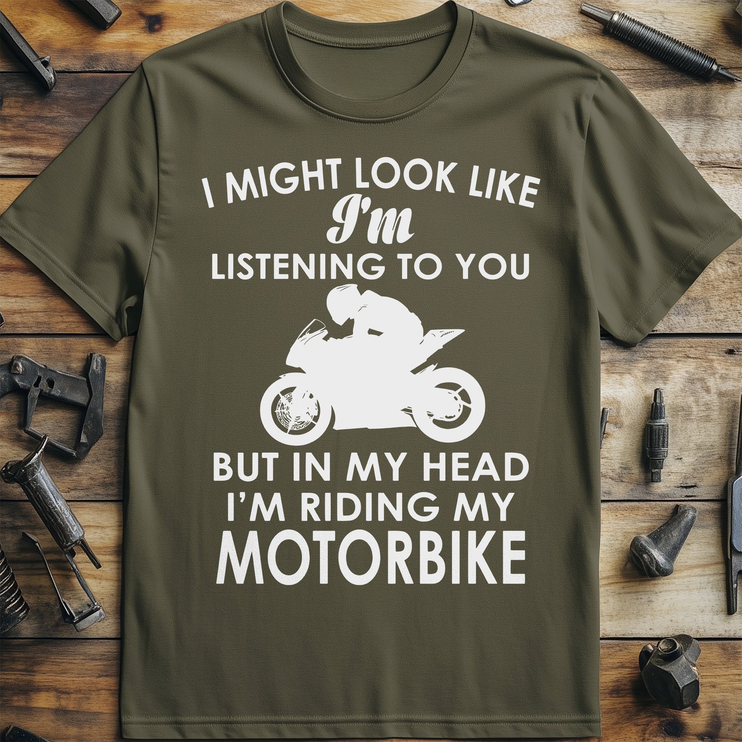 Look Like Listening Sportsbike T-Shirt