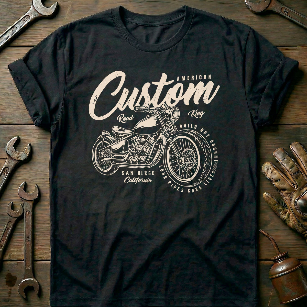 Black - American Custom T-Shirt