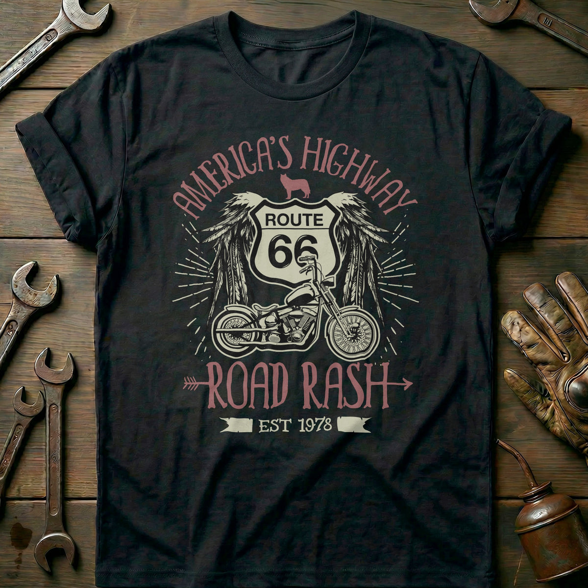 Black - American Highway T-Shirt