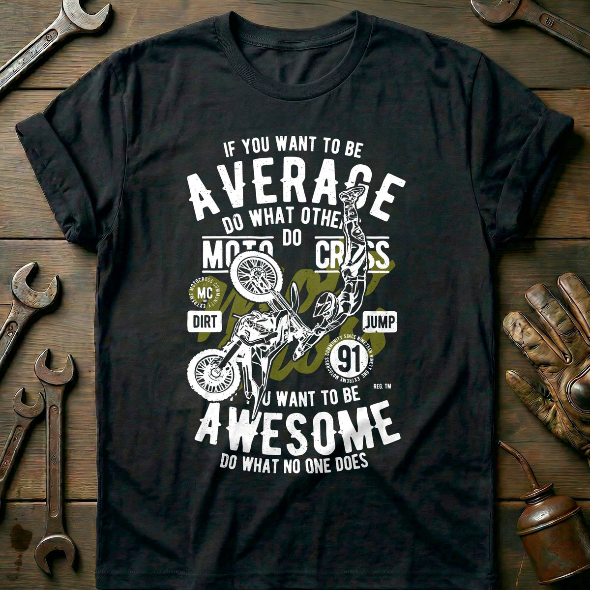 Black - Awesome Motocross 111 T Shirt