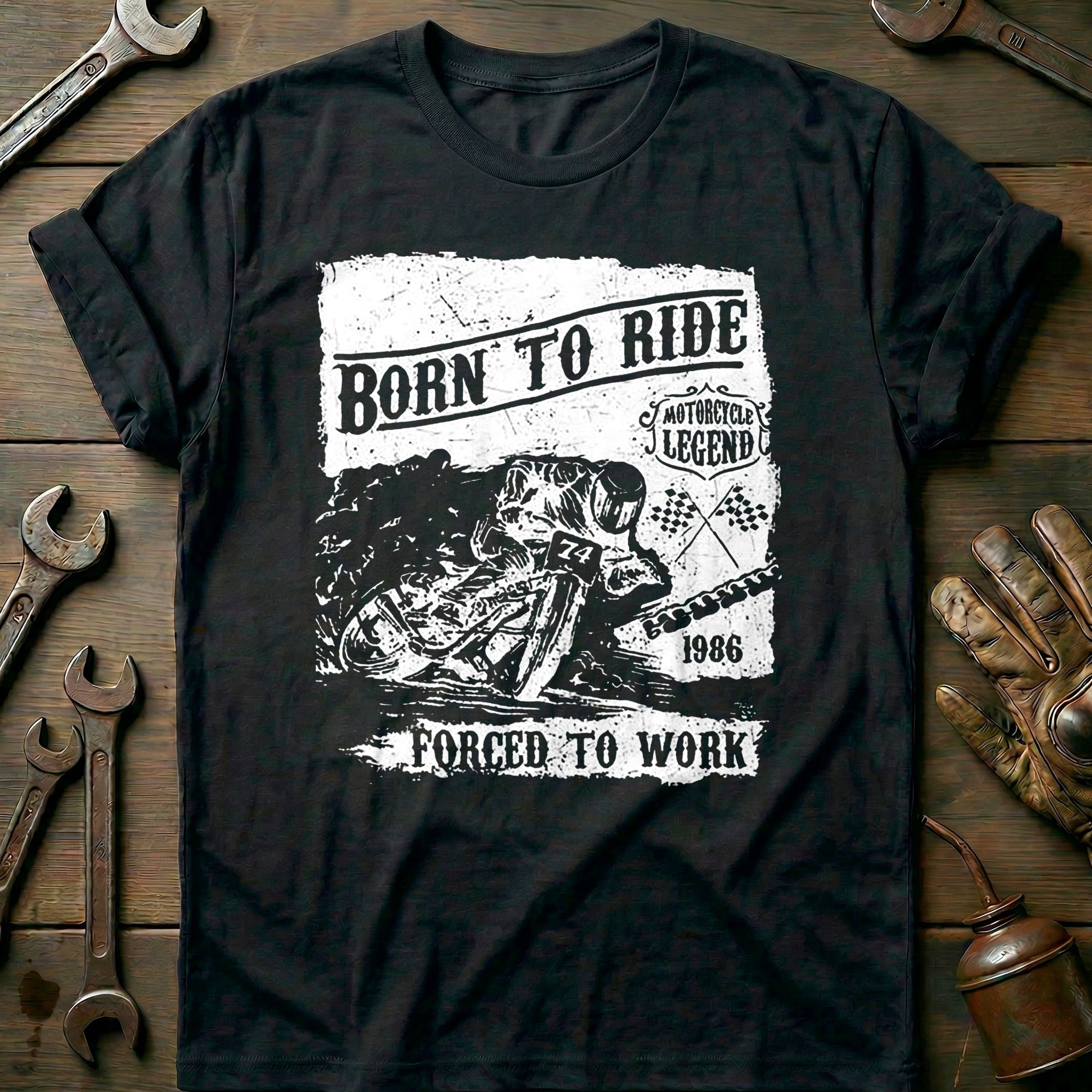 Black - Bikers Born to T-Shirt