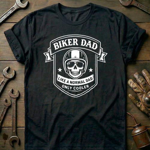 Black - BIKER DAD 026 T Shirt