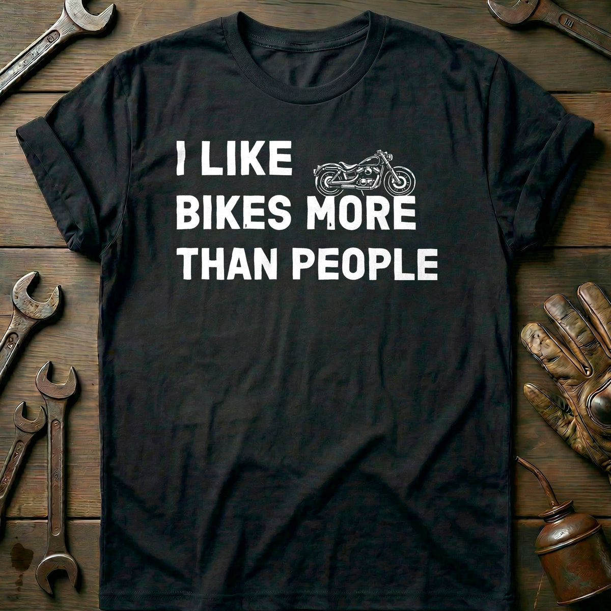 Black - BIKES MORE THAN PEOPLE 026 T Shirt
