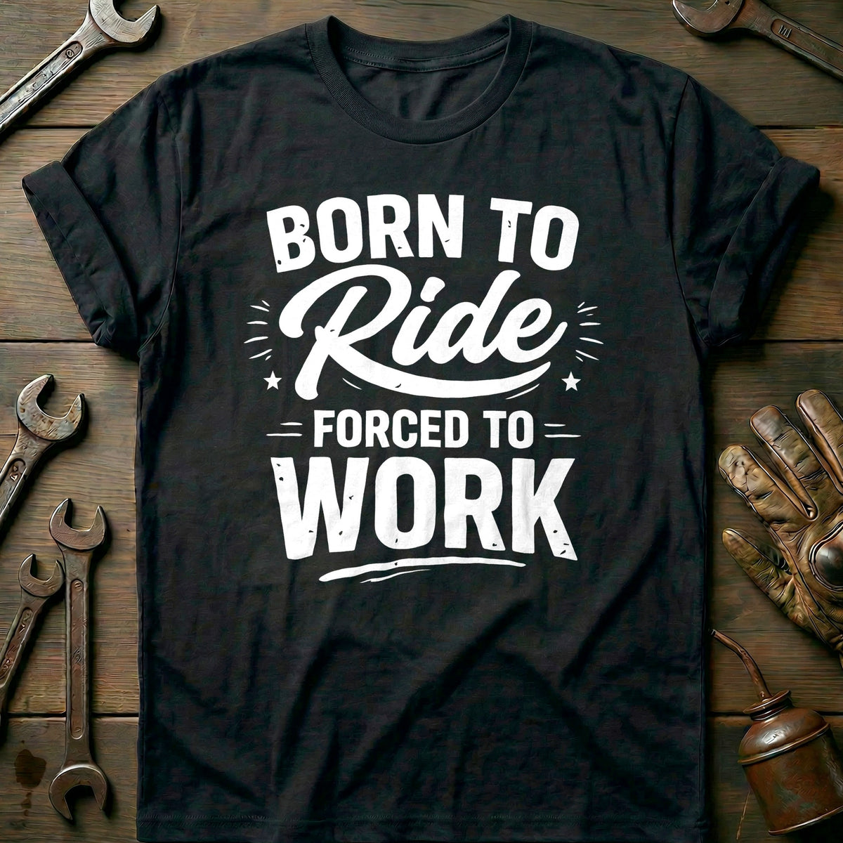 Black - BORN TO RIDE 026 T Shirt