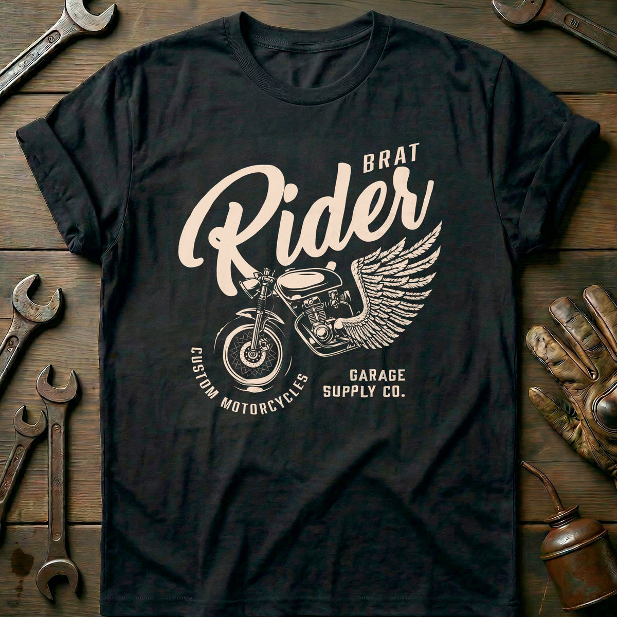 Black - Brat Rider Custom T-Shirt