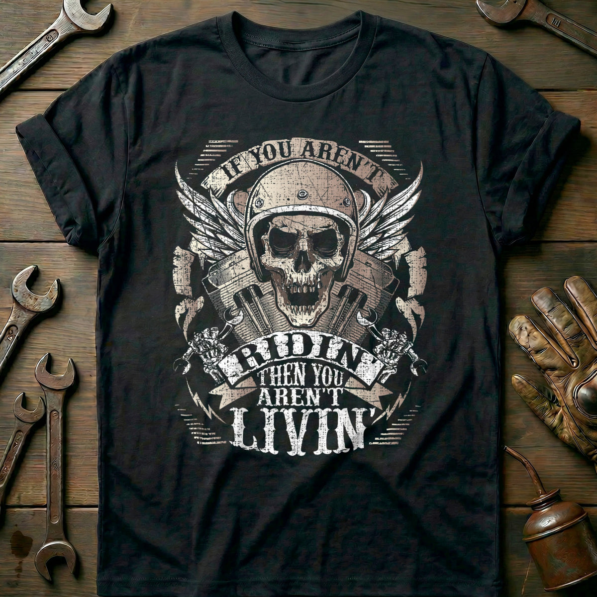 Black - Biker Arent Ridin T-Shirt
