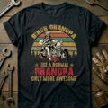 Black - Biker Grandpa Sunset T-Shirt