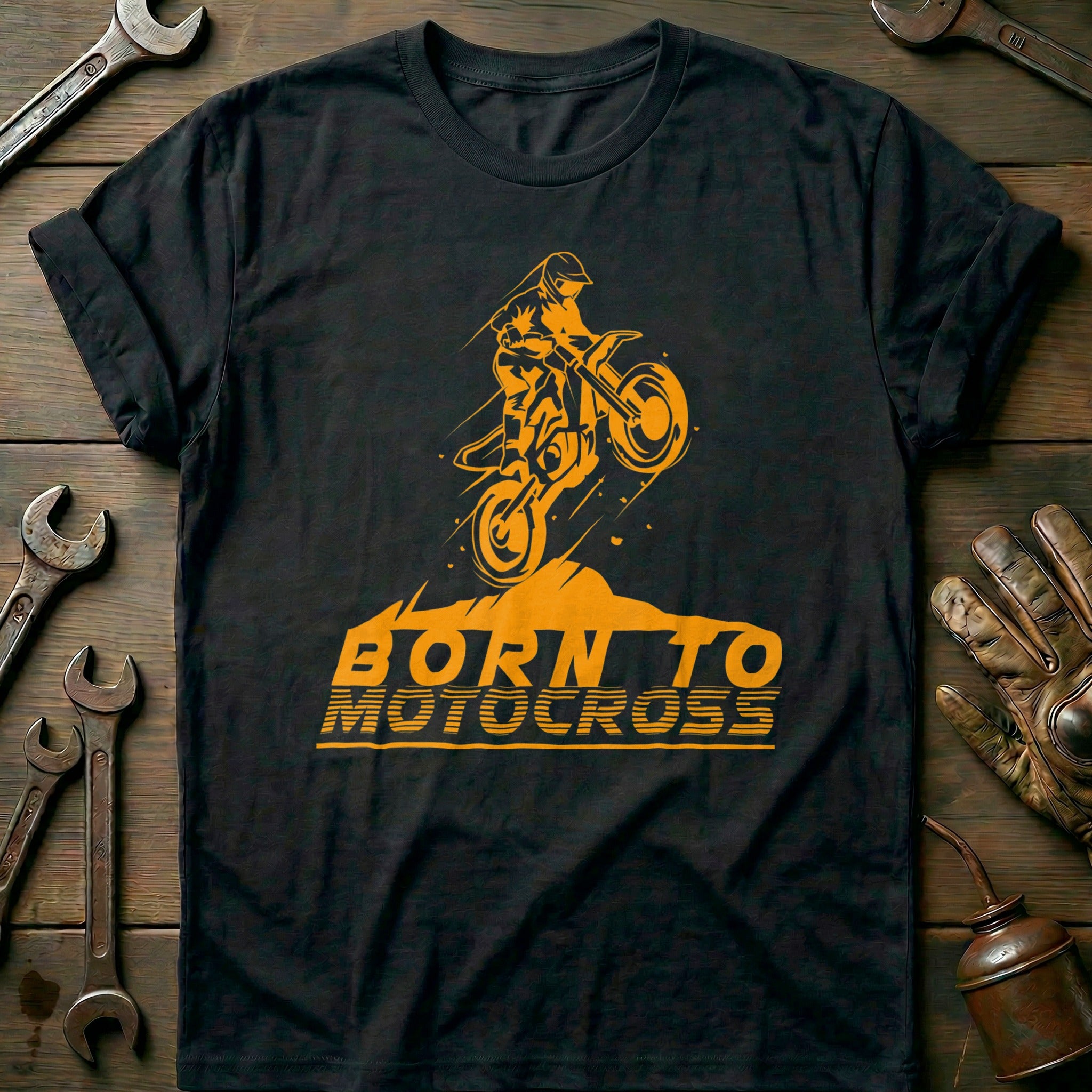 Black - Born to Motocross T-Shirt