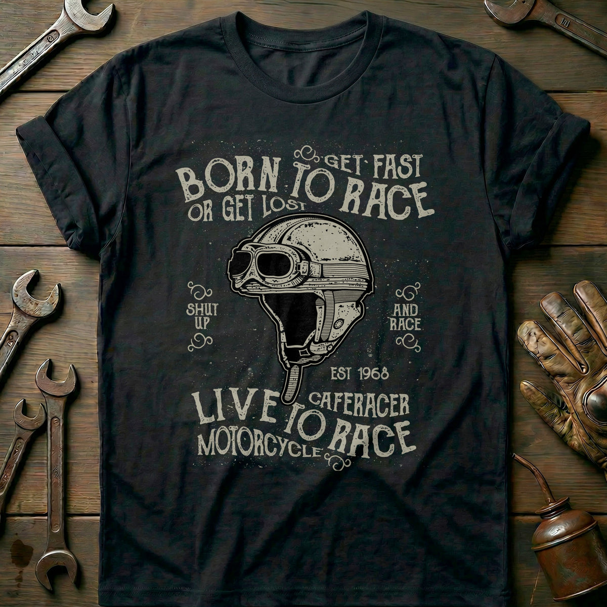 Black - Born To Ride T-Shirt