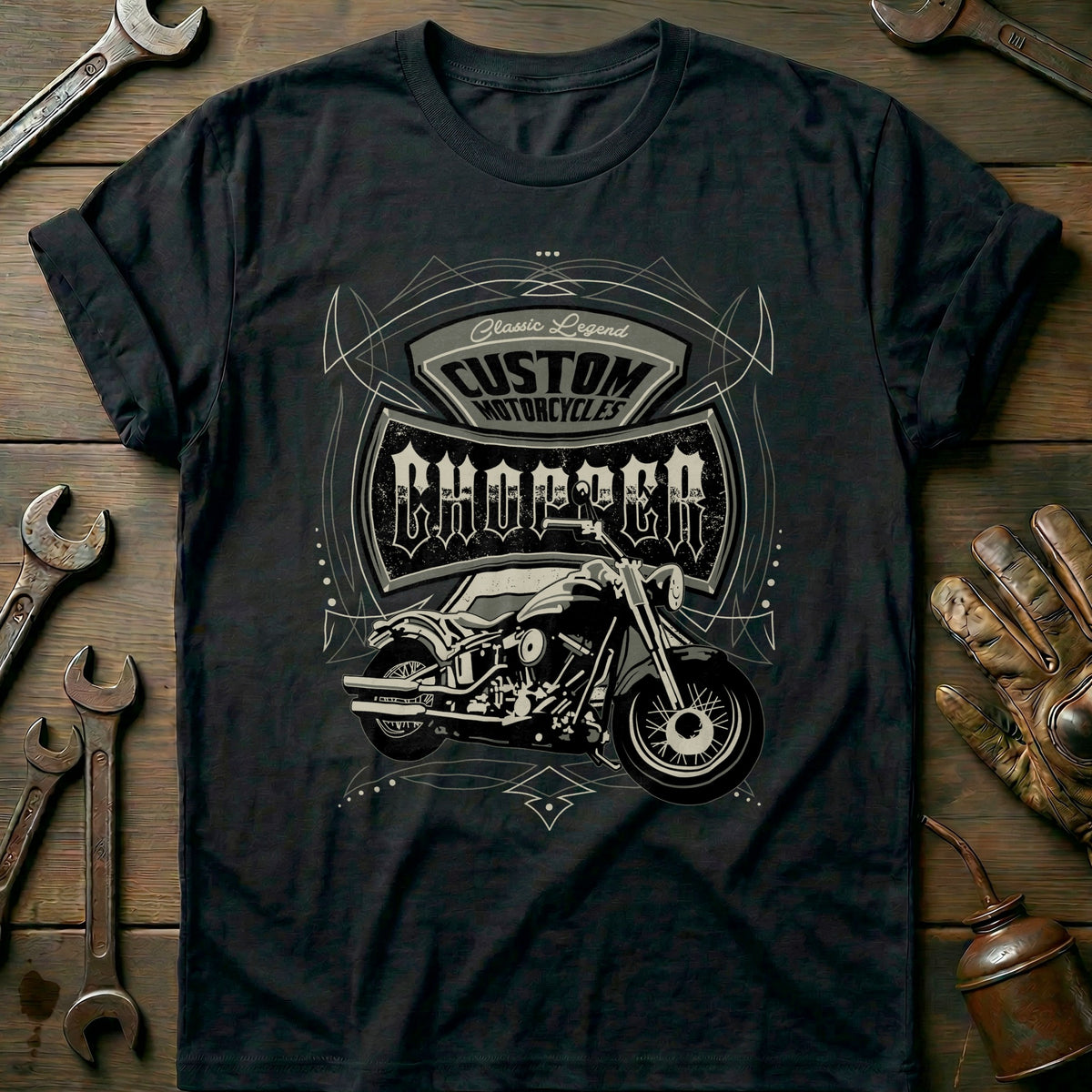 Black - Custom Moto T-Shirt