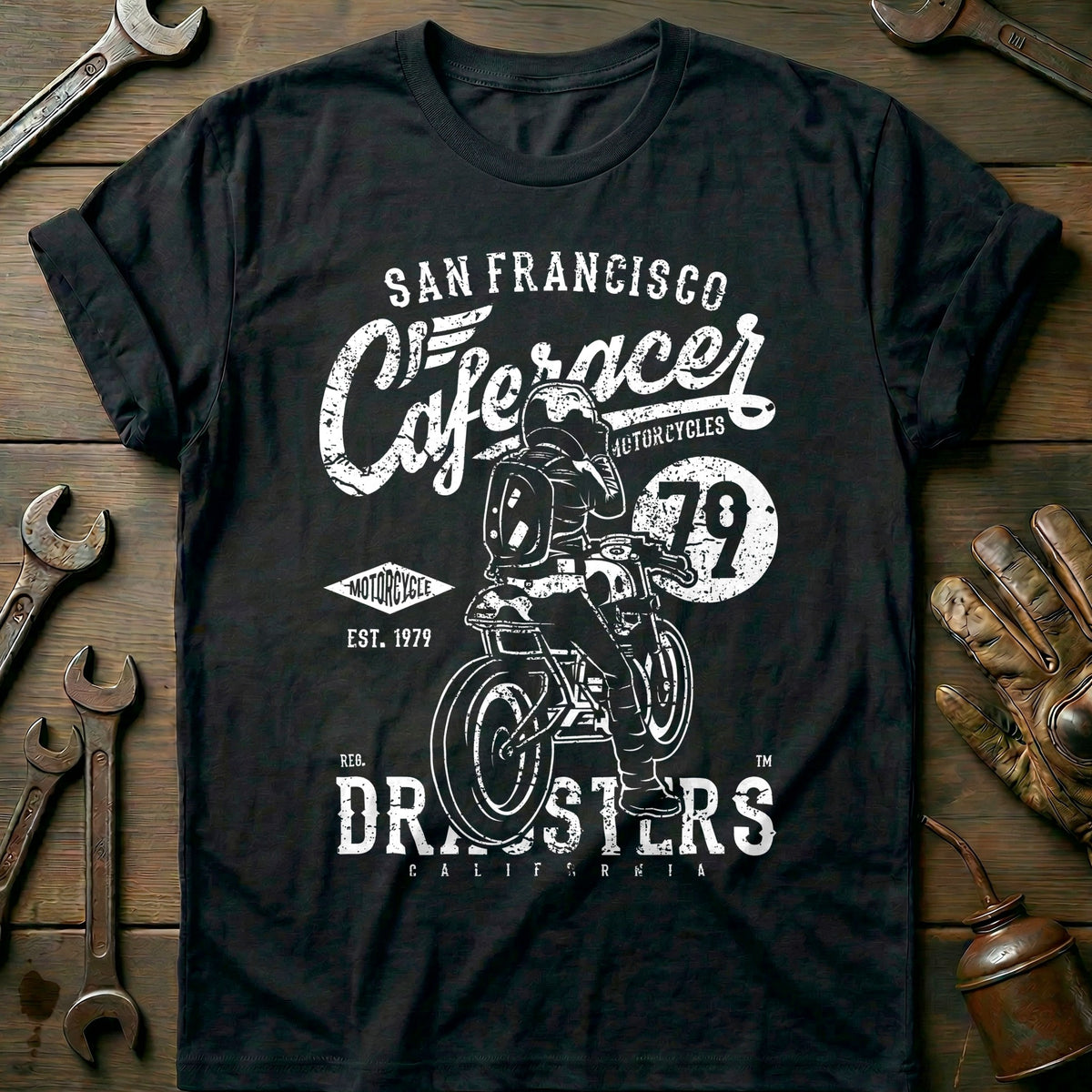 Black - Caferacer 79 T Shirt