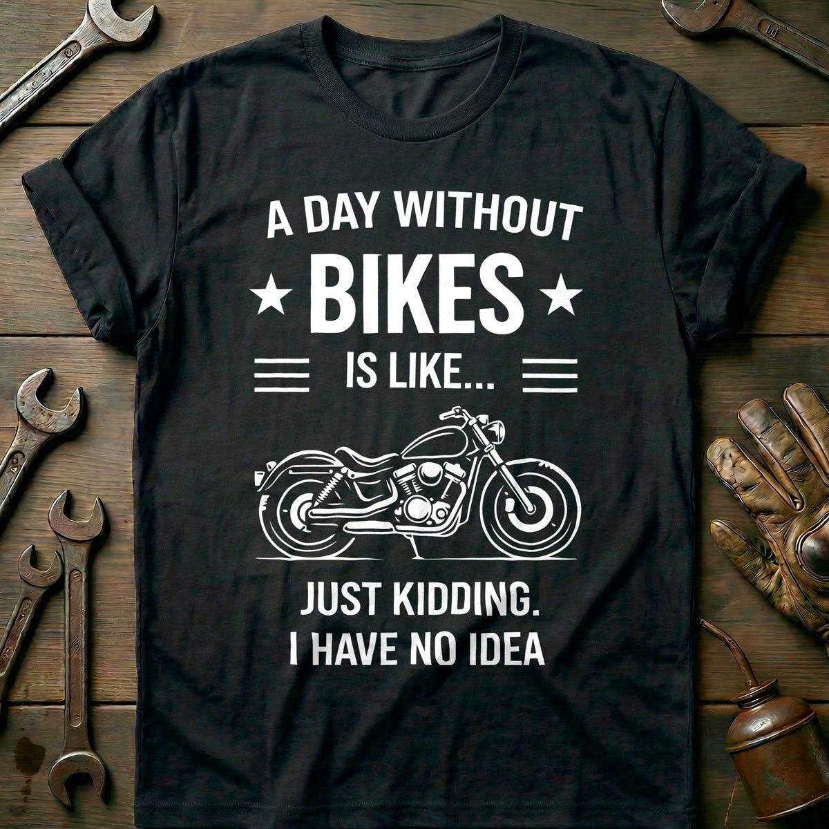 Black - DAY WITHOUT BIKES 026 T Shirt