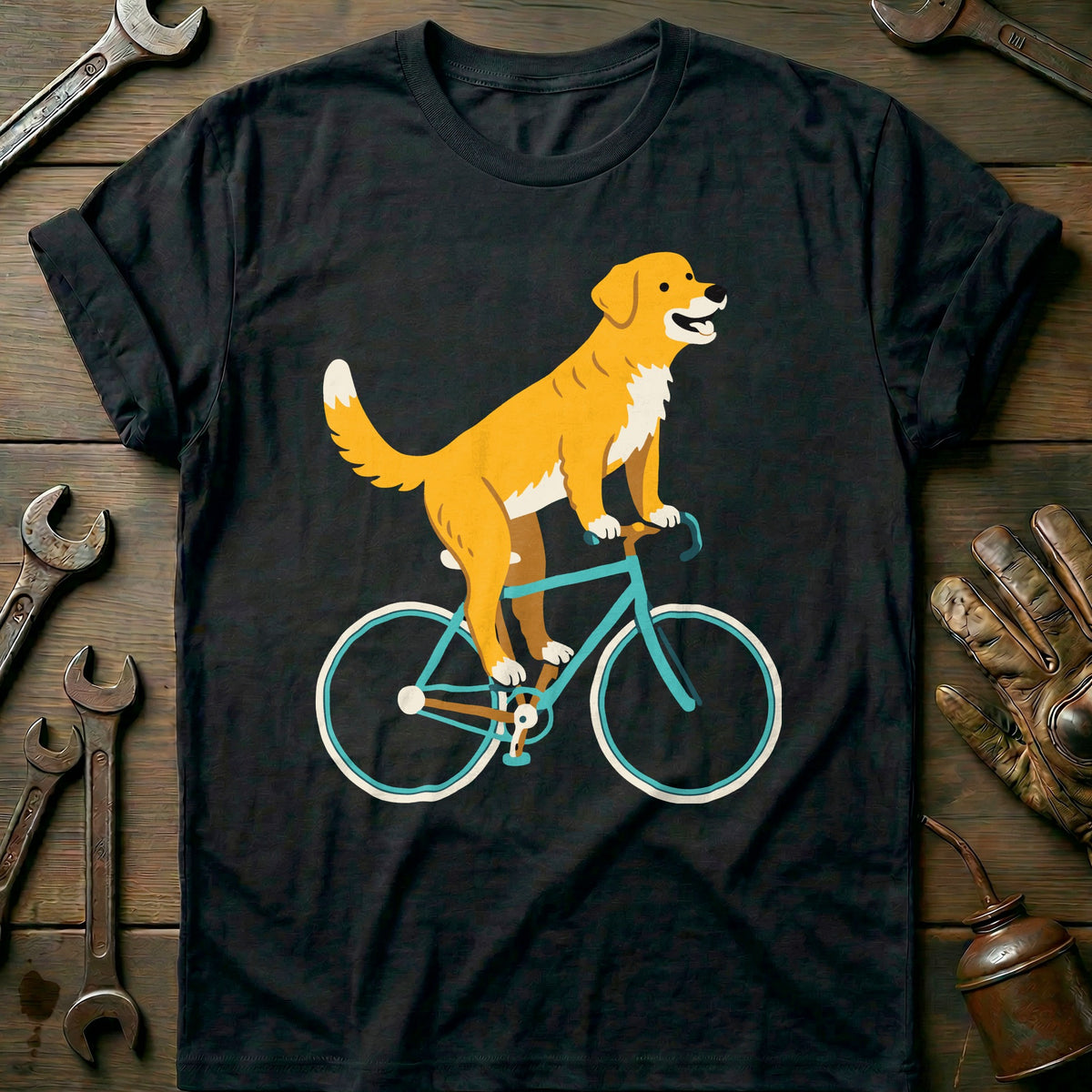 Black - Dog Biker 33 T Shirt