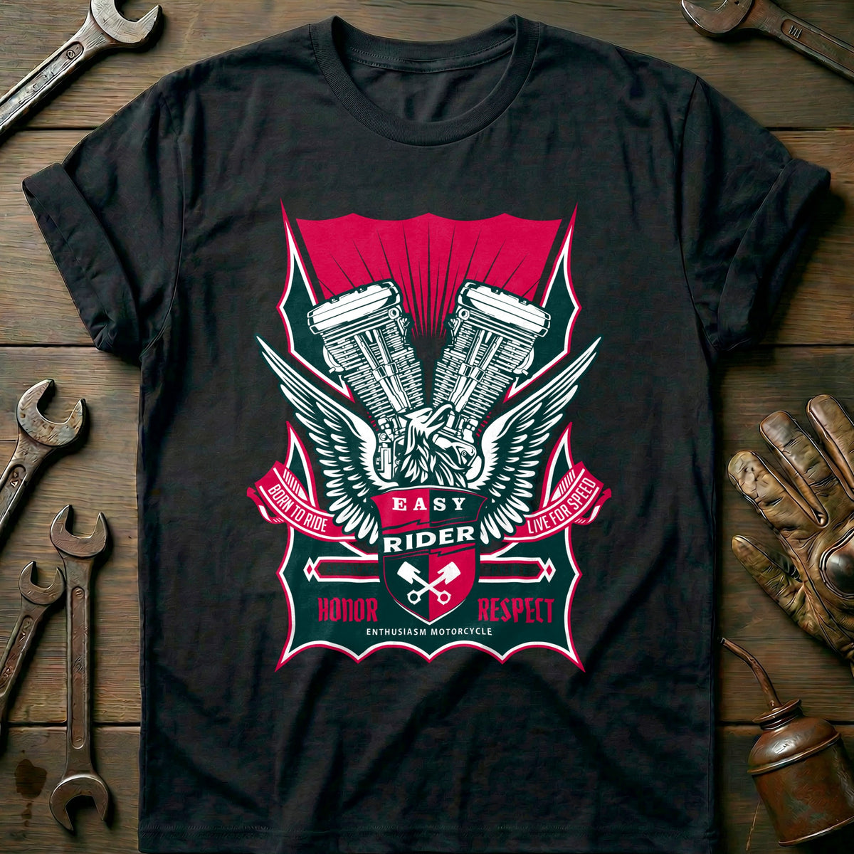 Black - EASY RIDER 423 T Shirt