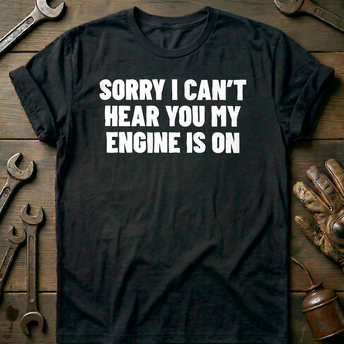 Black - ENGINE IS ON 026 T Shirt