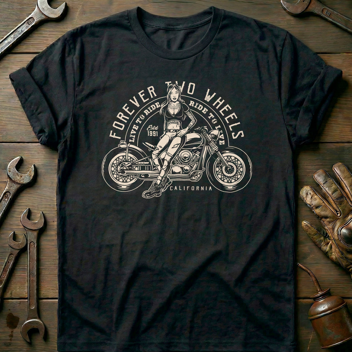 Black - Forever Wheels T-Shirt