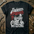 Black - Firefighters Motorcycle T Shirt