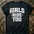 Black - GIRLS RIDE TOO 026 T Shirt