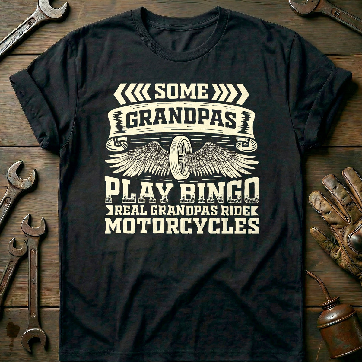 Black - Grandpa Bingo T-Shirt