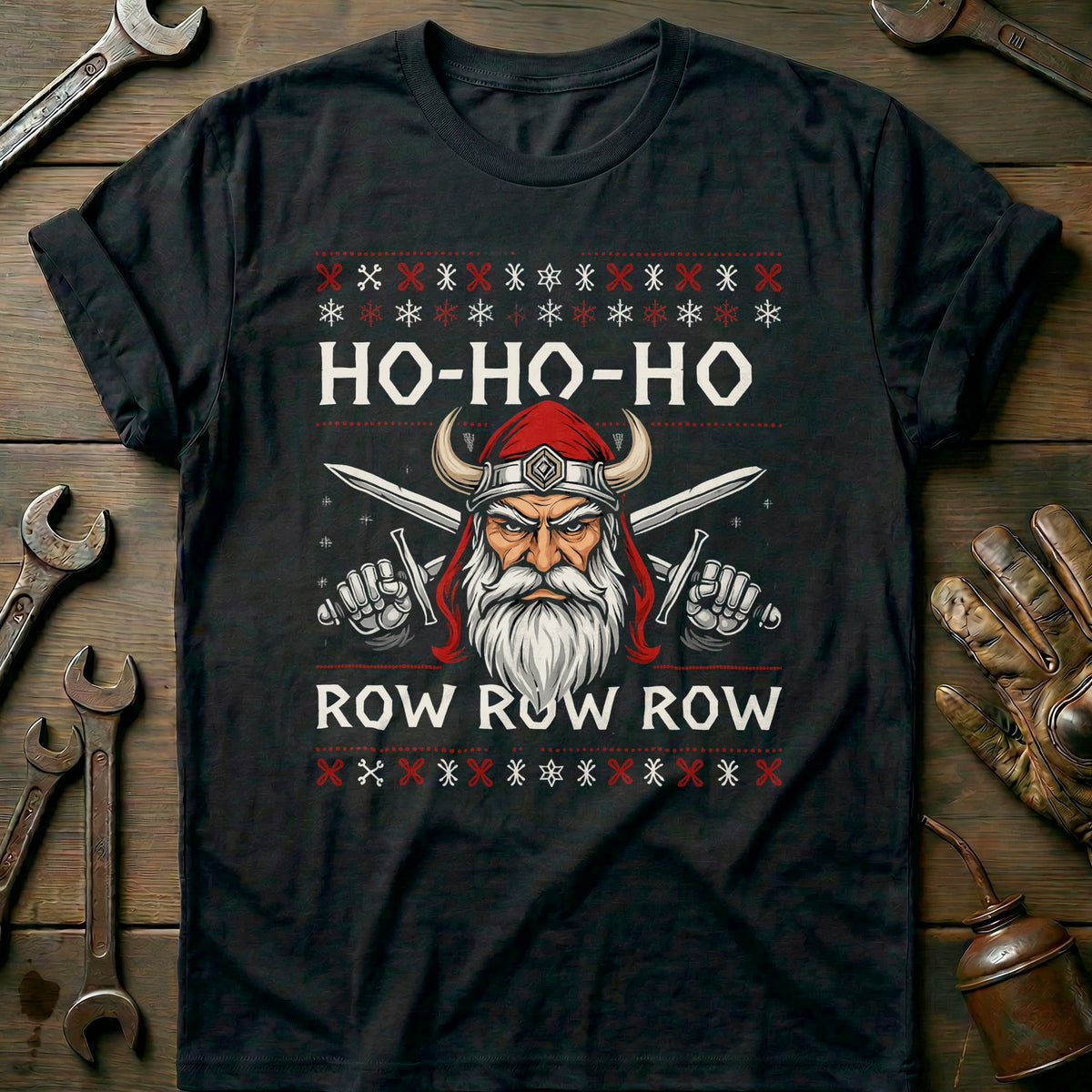 Black - HO-HO-HO-ROW-ROW-ROW T Shirt