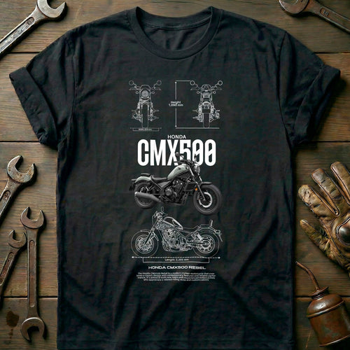 Black - HONDA CMX500 REBEL T Shirt