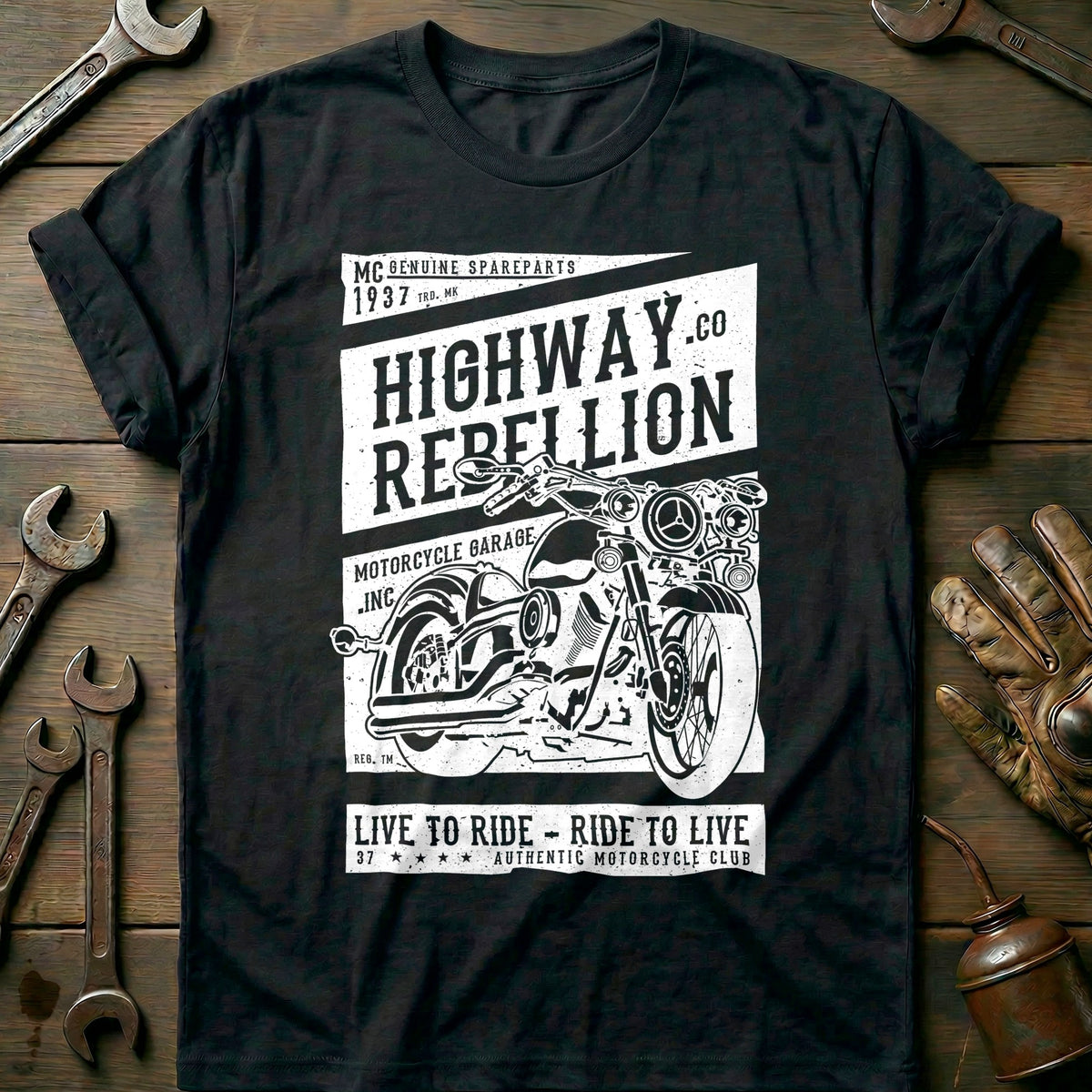 Black - Highway Rebellion T-Shirt