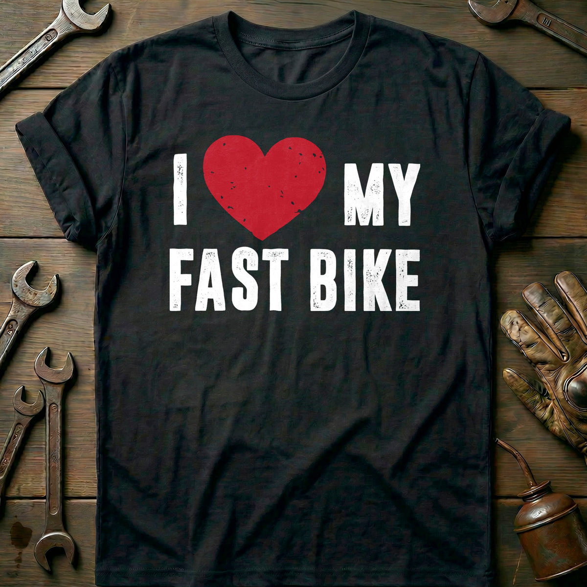 Black - I LOVE MY FAST BIKE 028 T Shirt