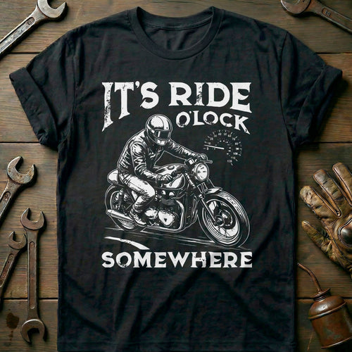 Black - Its Ride Oclock 4 T Shirt