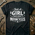 Black - JUST A GIRL MOTORCYCLES 026 T Shirt