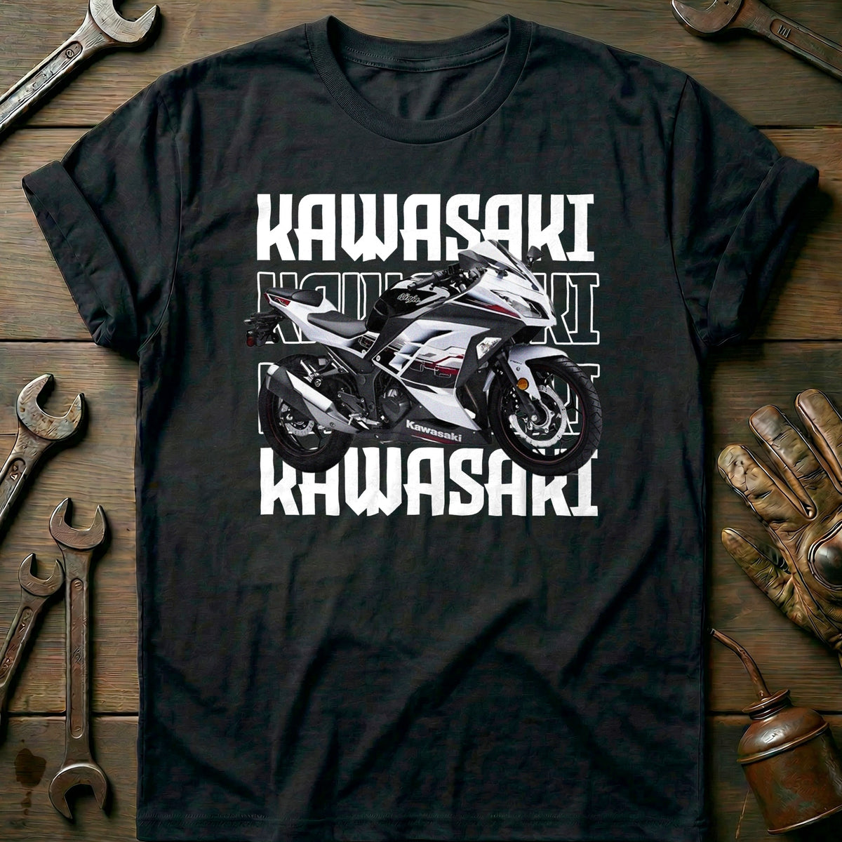 Black - KAWASAKI H2R WHITE 028 T Shirt
