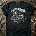 Black - LADY RIDER 026 T Shirt