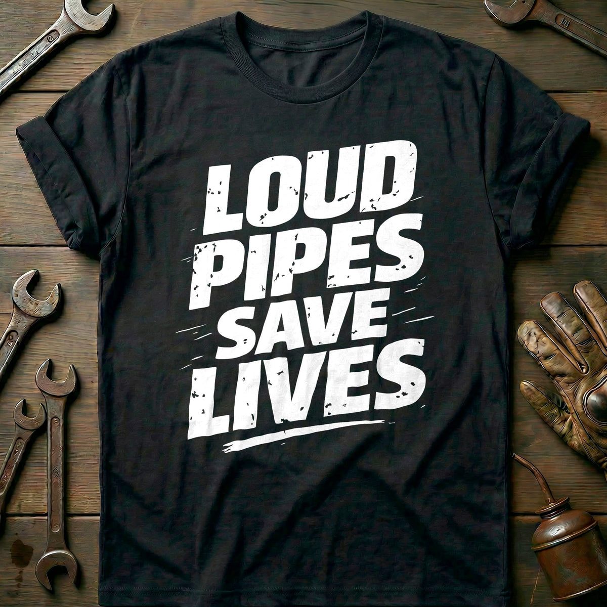 Black - LOUD PIPES 026 T Shirt