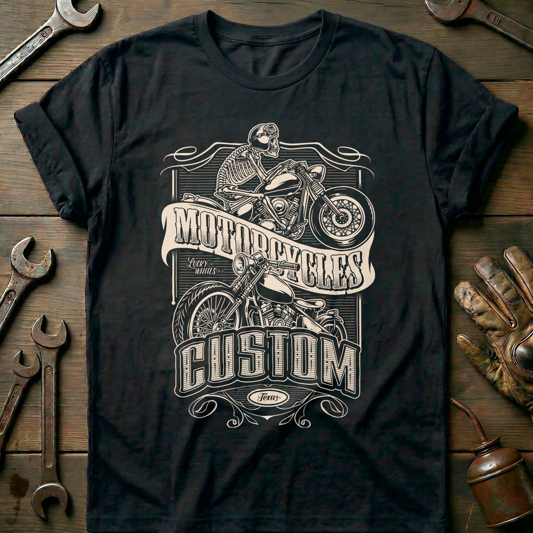 Black - Lucky Wheels T-Shirt