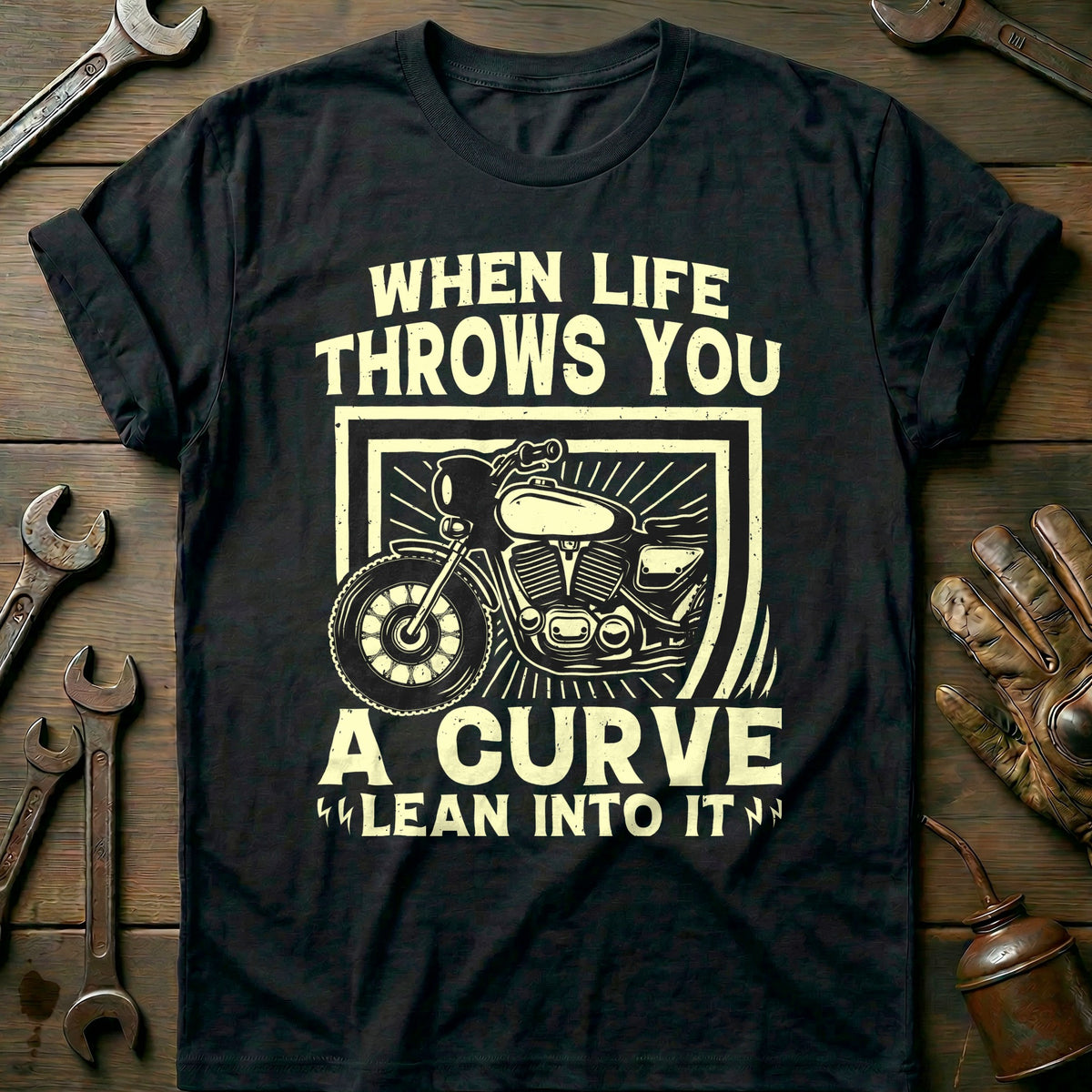 Black - Lean Into It 2 T-Shirt