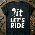 Black - Fit Lets Ride T-Shirt
