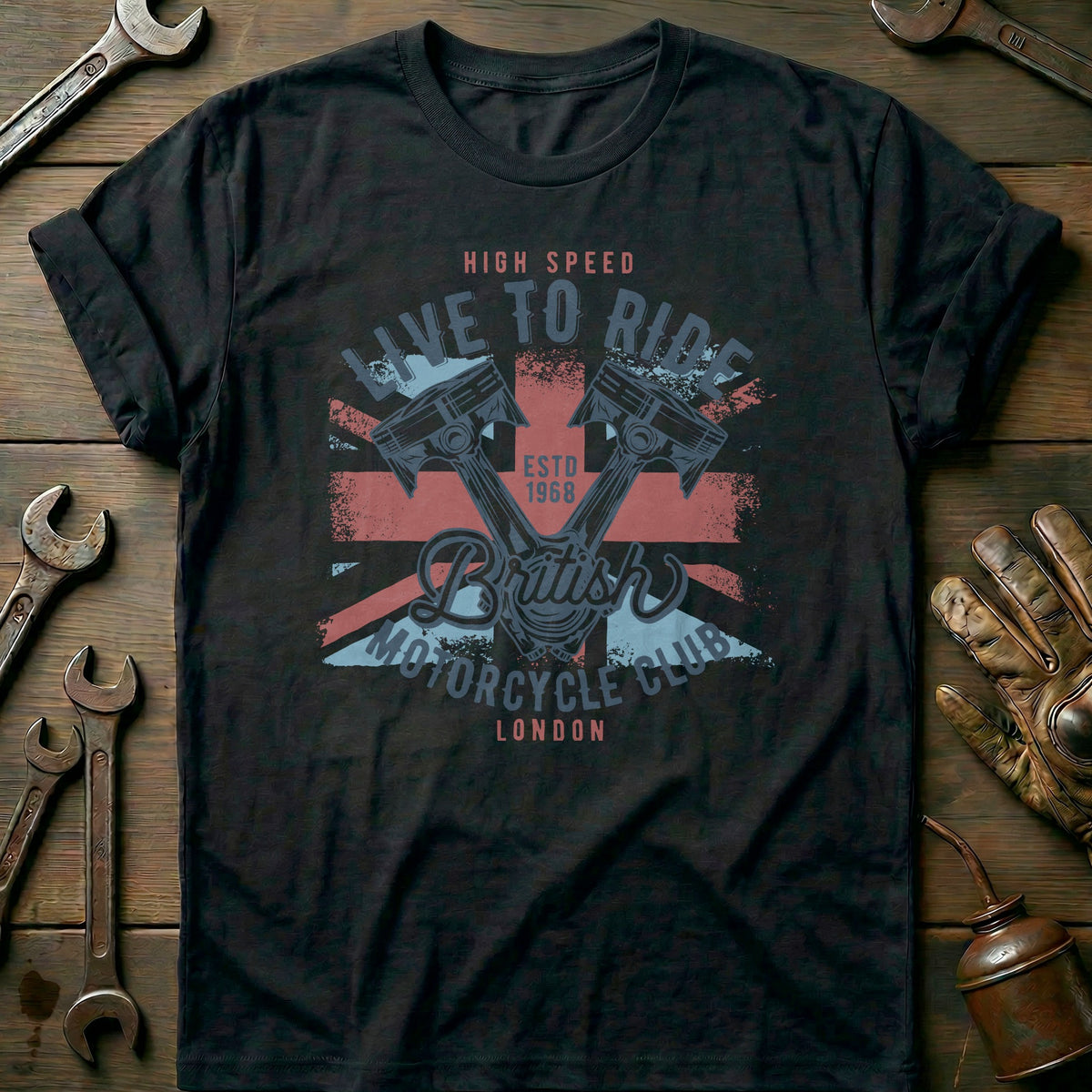 Black - Live to Ride - T-Shirt