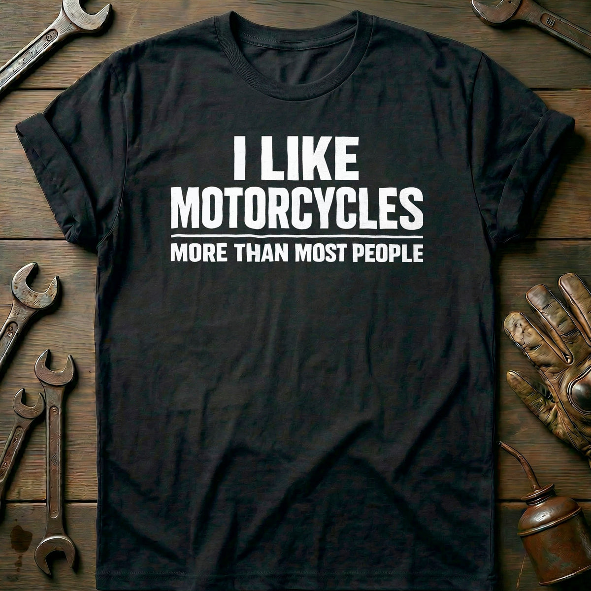Black - MOTORCYCLES MORE THAN PEOPLE 026 T Shirt