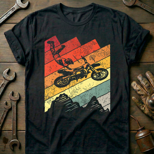 Black - Motocross Biker T-Shirt