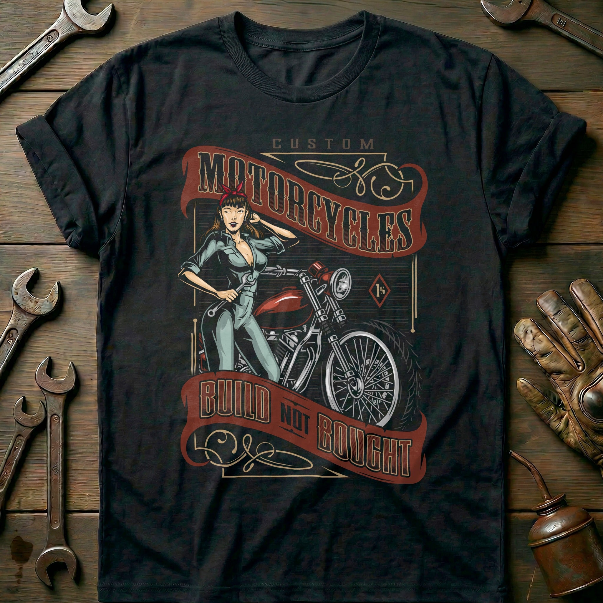 Black - Motocycles Bought Vintage T Shirt