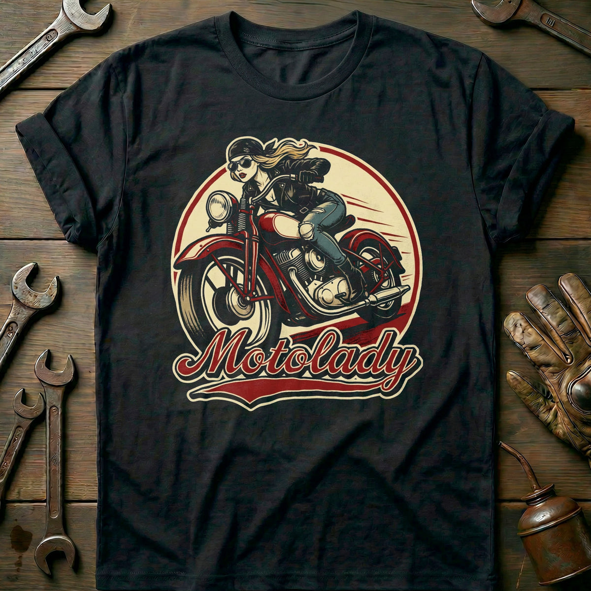 Black - Motolady 66 T Shirt