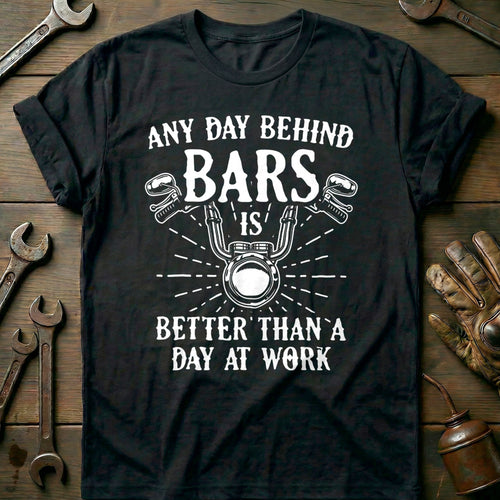 Black - Shiny Metal T-Shirt