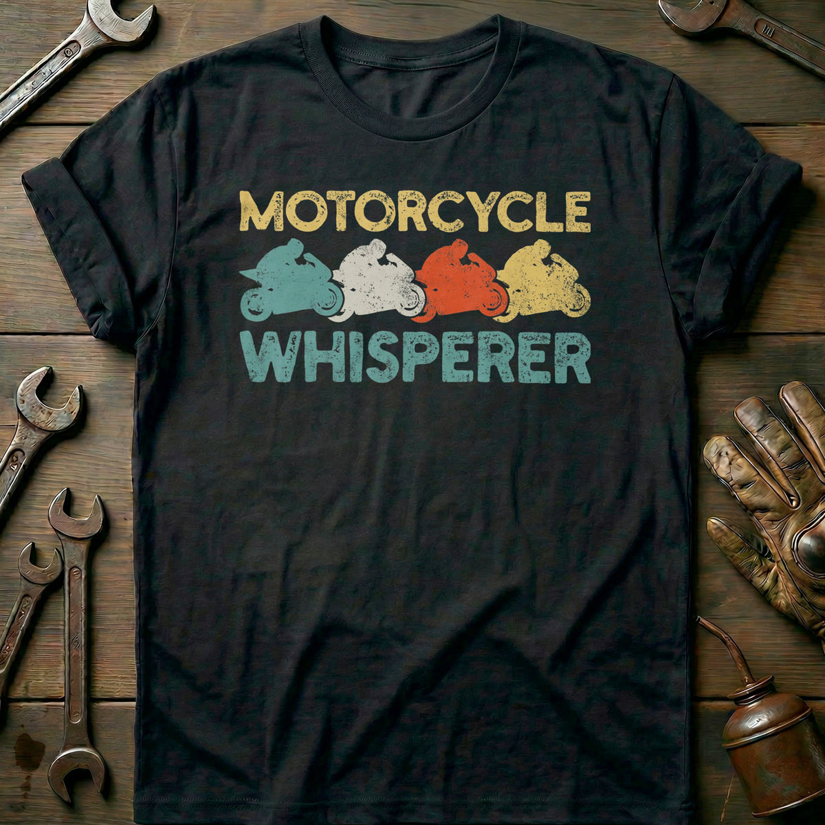 Black - Motorcycle Biker T-Shirt