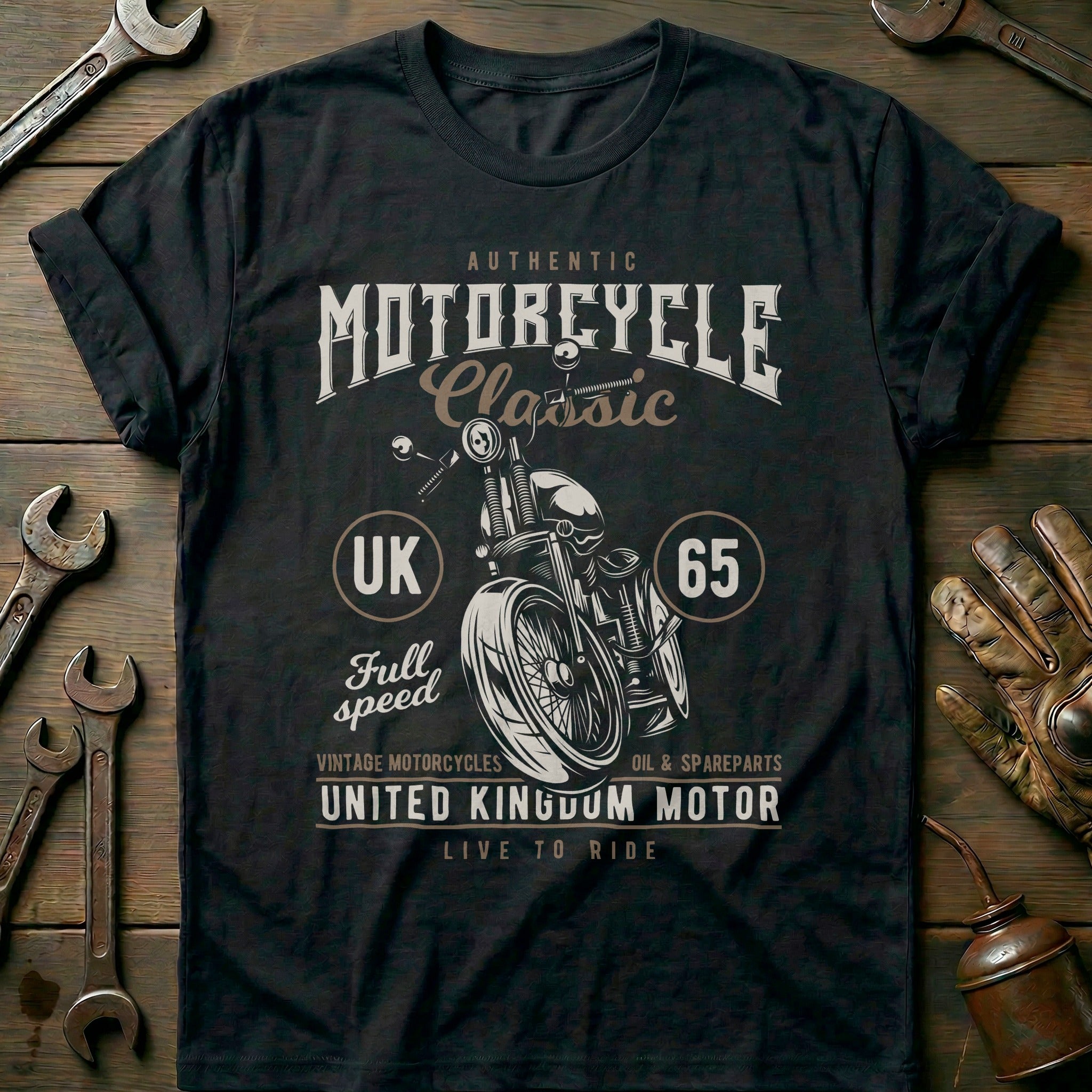 Black - UK Motorcycle T-Shirt