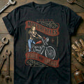 Black - Motorcycle Rider 44 Vintage T Shirt