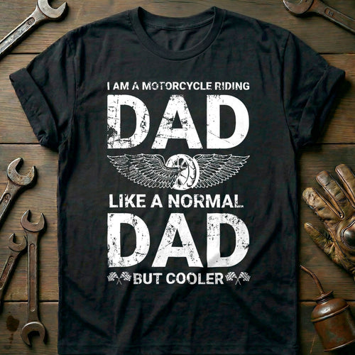 Black - Motorcycle Dad 57 T-Shirt