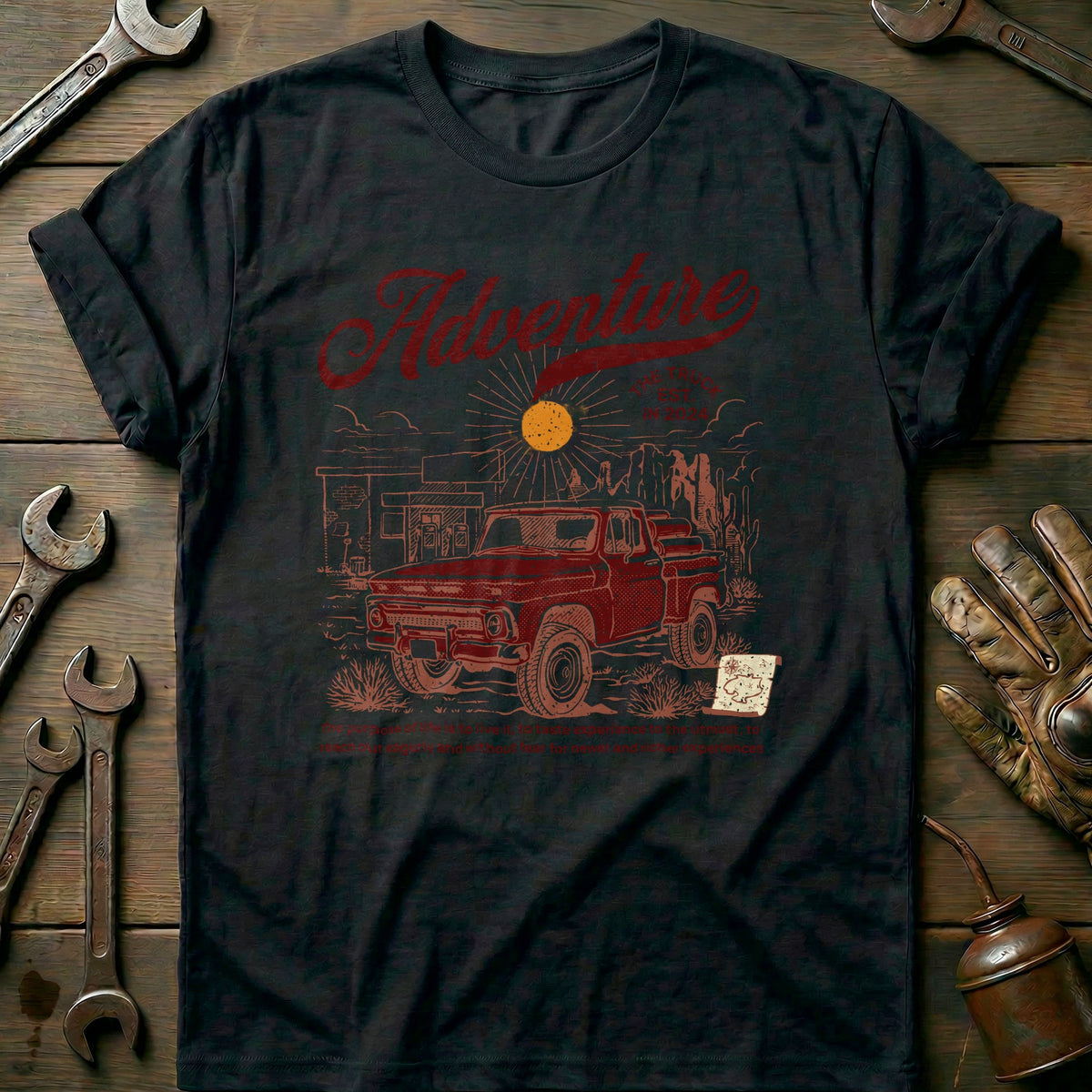 Black - Mountain Truck T-Shirt