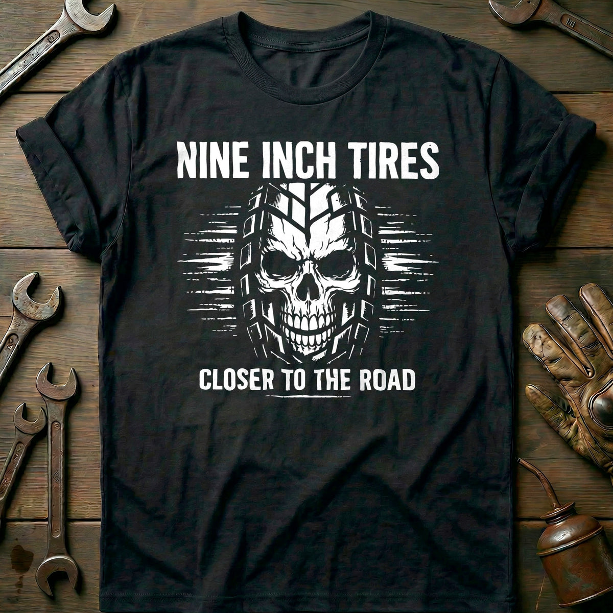 Black - NINE INCH TIRES 026 T Shirt