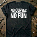 Black - NO CURVES NO FUN 026 T Shirt