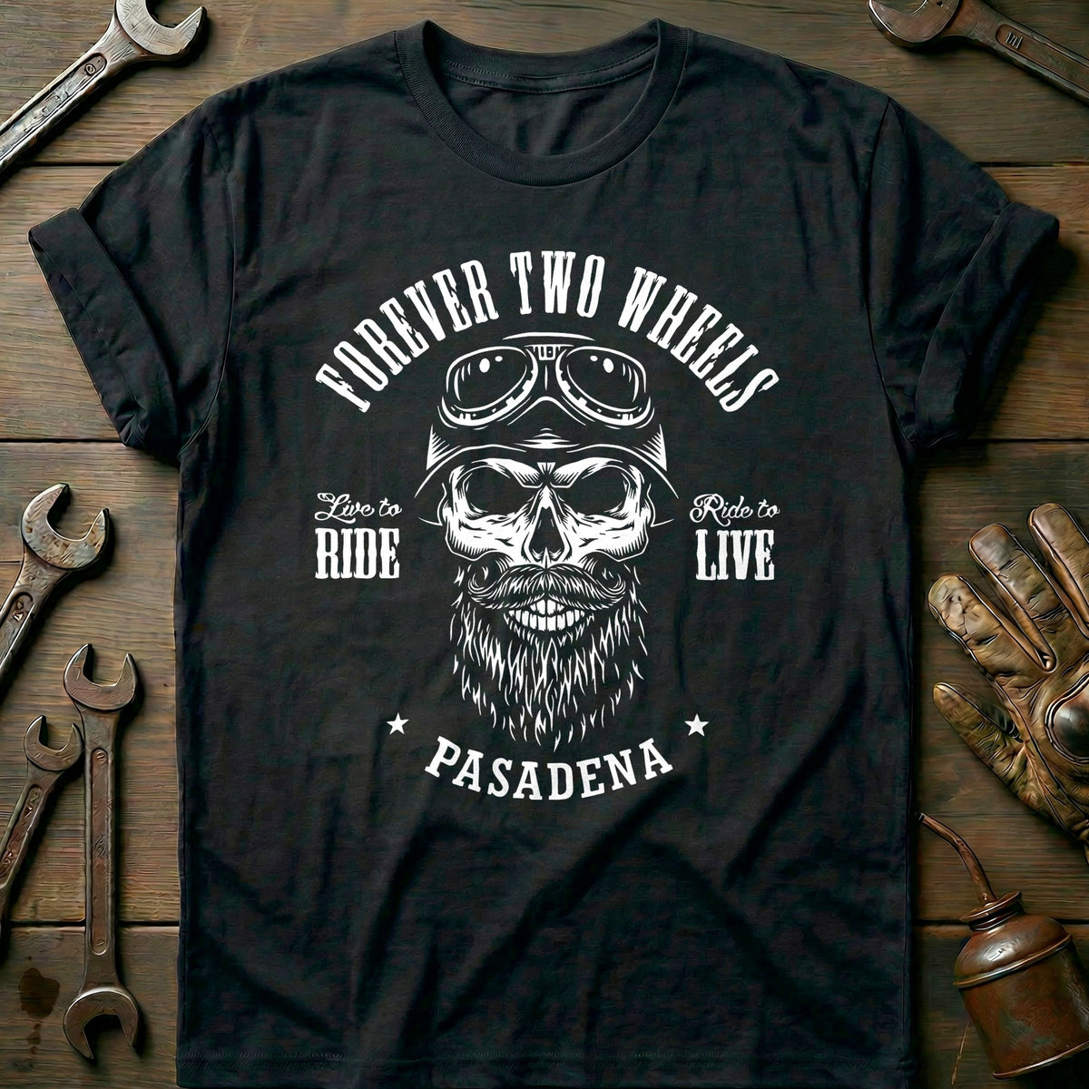 Black - Pasadena Wheels T-Shirt